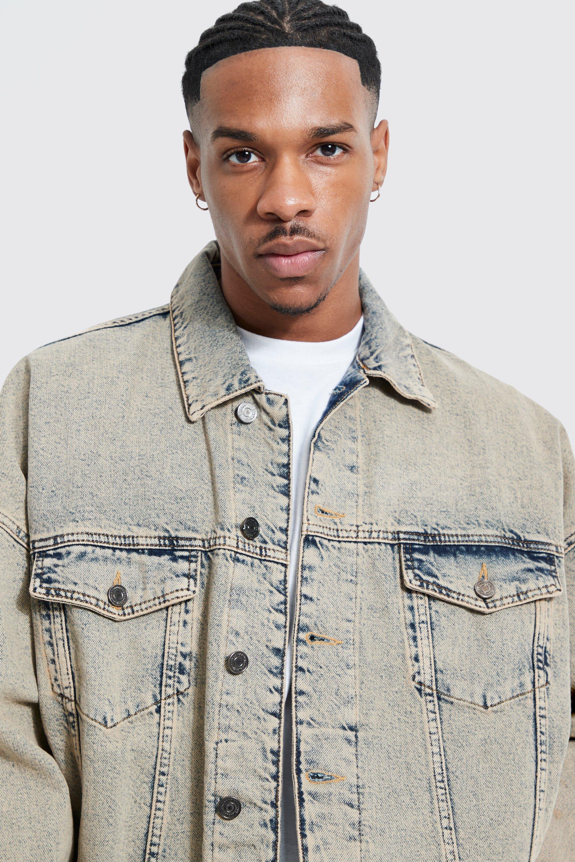 Light wash denim outlet jacket mens